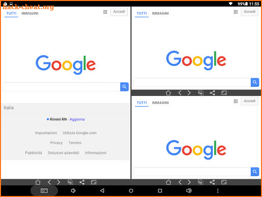 Four Tabs Tablet (Web Browser) screenshot