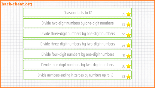 Fourth grade Math skills - Division screenshot