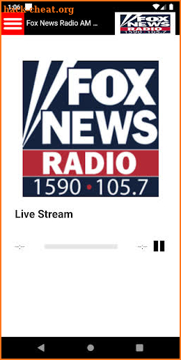 Fox News Radio AM 1590 and 105.7 FM screenshot