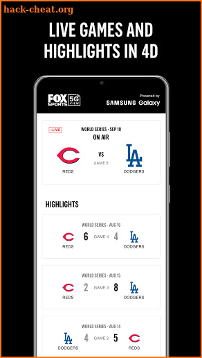 FOX Sports 5G View Powered by Samsung Galaxy screenshot
