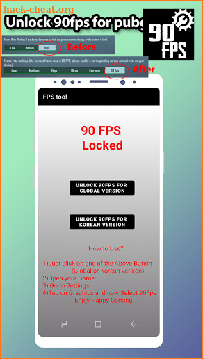 Fps tool : unlock 90fps screenshot