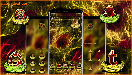 Fractal Neon Nest Launcher Theme screenshot