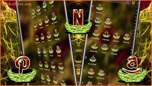 Fractal Neon Nest Launcher Theme screenshot