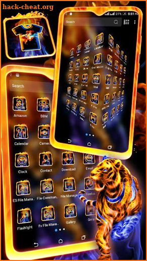 Fractal Tiger Launcher Theme screenshot