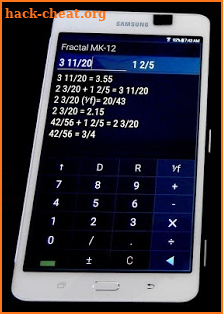 Fraction Calculator "Fractal MK-12" screenshot