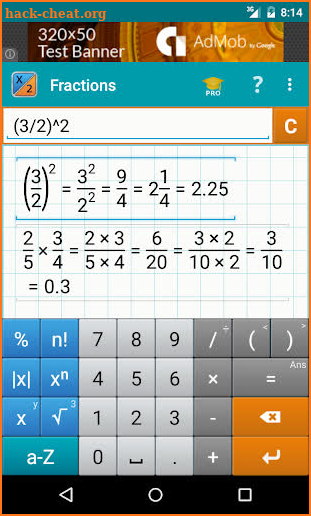 Fraction Calculator + Math screenshot