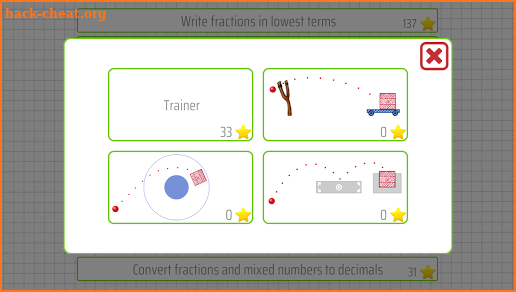 Fractions and mixed numbers - 6th grade math screenshot