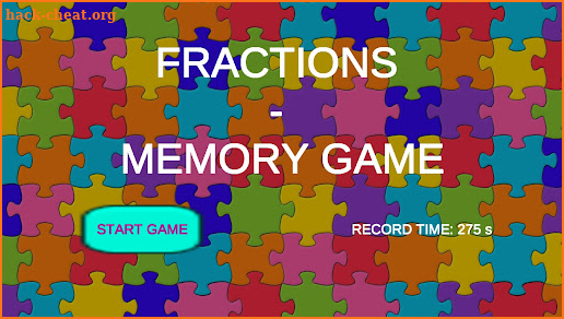 Fractions - Memory Game screenshot
