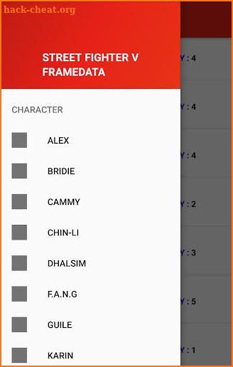 FRAMEDATA for SFV screenshot