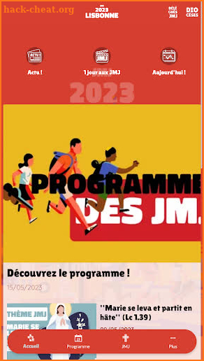 Français aux JMJ 2023 screenshot