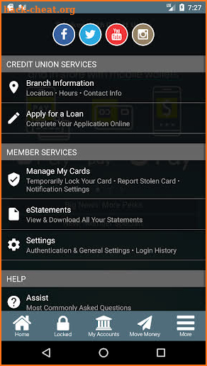 Frankenmuth Credit Union screenshot