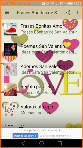 Frases Bonitas de San Valentin screenshot