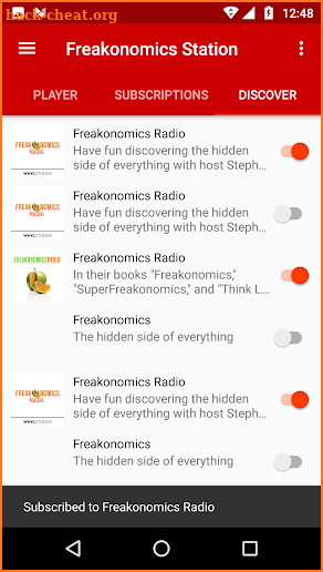Freakonomics station podcast screenshot