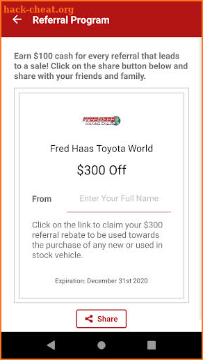 Fred Haas Toyota World screenshot