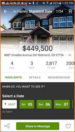 Fred Real Estate Home Search screenshot