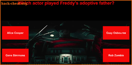 Freddy Krueger Elm Street Quiz screenshot