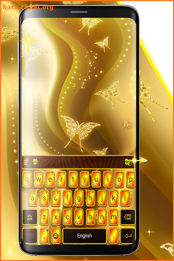 Free 2018 Gold keyboard screenshot