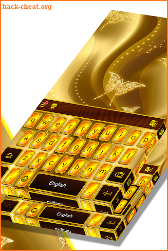 Free 2018 Gold keyboard screenshot