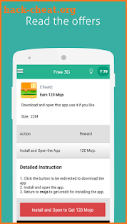 Free 3G Mobile data recharge screenshot