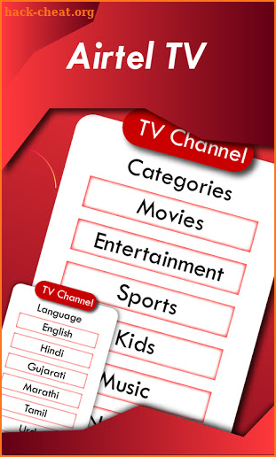 Free Airtel Live TV HD channels guide screenshot