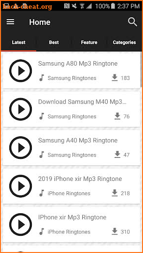 Free Android Mp3 Ringtone App For 2021 ringtones screenshot