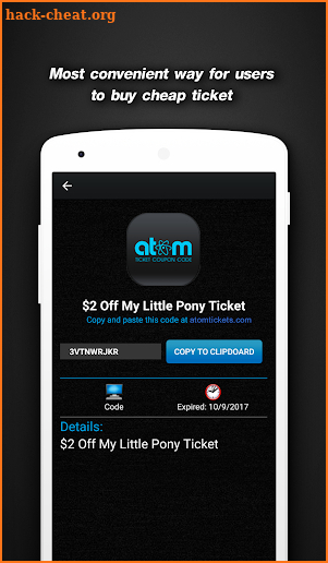Free Atom Tickets Coupon Code and Promo screenshot