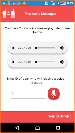 Free Audio messages screenshot