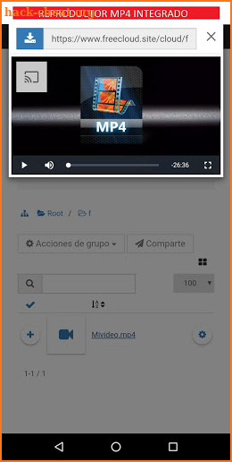 Free Cloud  video and music server screenshot