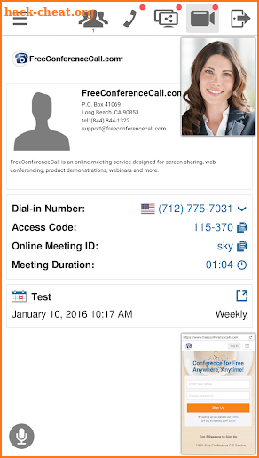 Free Conference Call screenshot