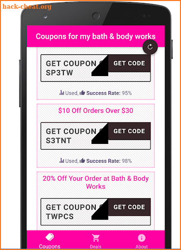 Free Coupons For Bath & Body Works screenshot