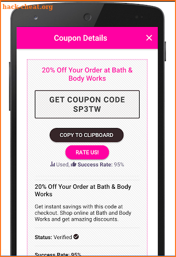 Free Coupons For Bath & Body Works screenshot