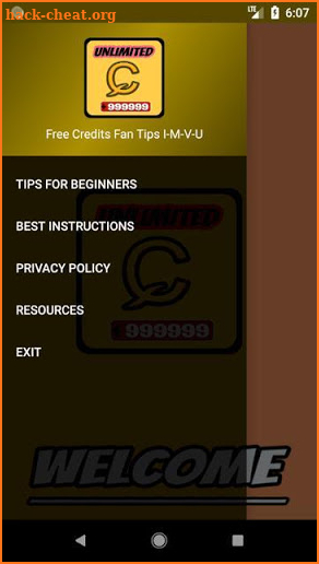 Free Credits Fan Tips I-M-V-U screenshot