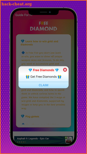 Free Diamonds & Elite Pass Guide For Free Fire screenshot