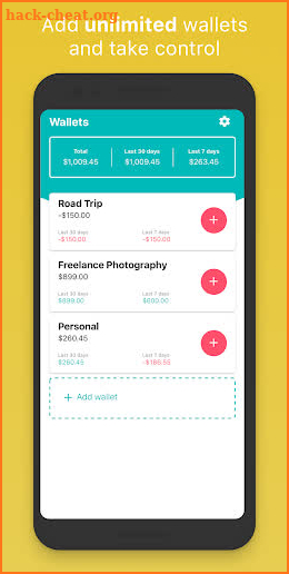Free Expense & Budget Tracker Bookipi screenshot