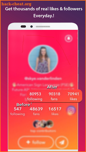 Free Fans and Followers for Tik musically Tok like screenshot
