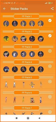 Free FF Stickers Packs - WAStickersApp screenshot