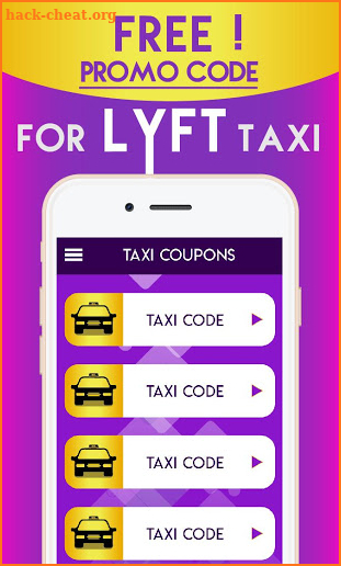 Free First Ride Promo Code for Lyft Taxi screenshot