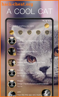 (FREE) GO SMS A COOL CAT THEME screenshot
