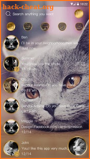 (FREE) GO SMS A COOL CAT THEME screenshot