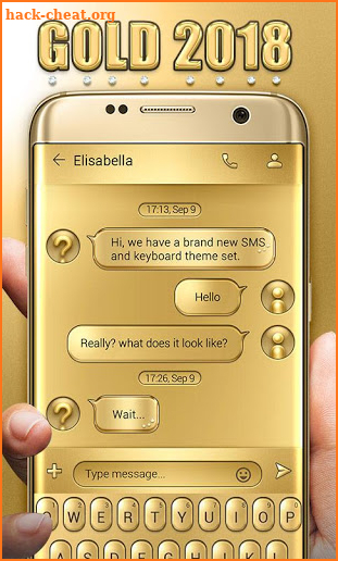 (FREE) GO SMS GOLD 2018 THEME screenshot