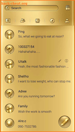 (FREE) GO SMS GOLD 2018 THEME screenshot