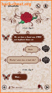 (FREE) GO SMS ROSE TATTOO THEME screenshot