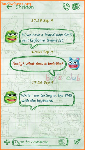 (FREE) GO SMS SAD FROG THEME screenshot