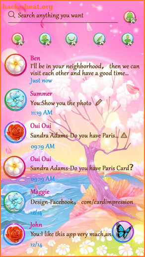 (FREE) GO SMS WARIOUS FLOWERS THEME screenshot