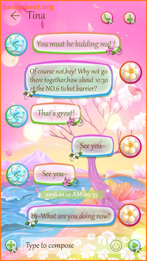 (FREE) GO SMS WARIOUS FLOWERS THEME screenshot