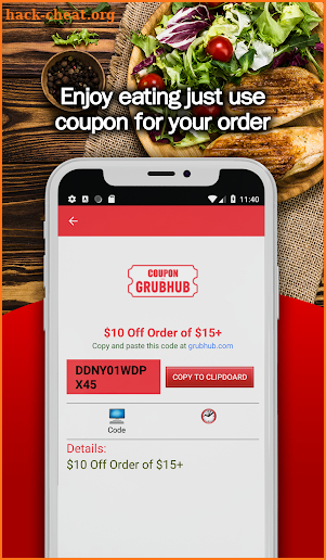 Free Grubhub Coupon Code and Promo screenshot