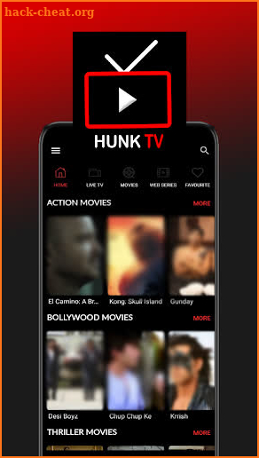 Free Hunk Tv : Guide for Movies & Tv Shows screenshot