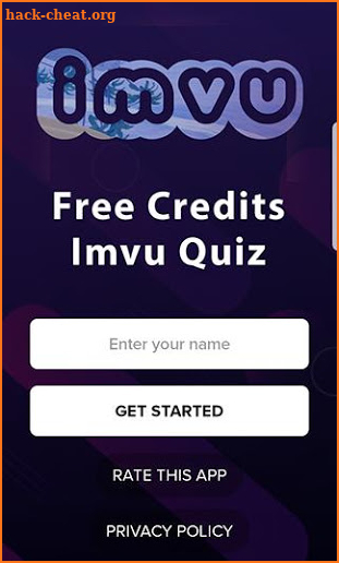 Free Imvu Credits Quiz Calculator screenshot