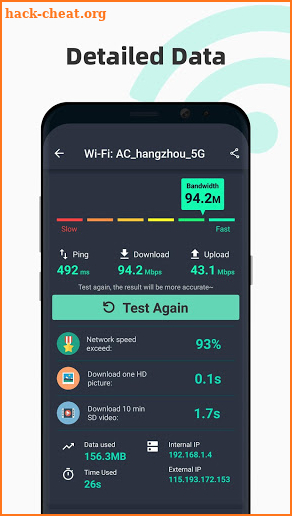 Free Internet speed test - SpeedTest Master screenshot