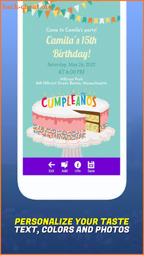 Free Invitation Maker Birthday, Wedding, Communion screenshot